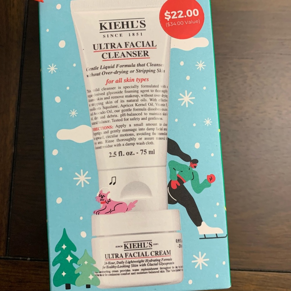 Kiehl’s ultra facial cleanser and ultra facial cream